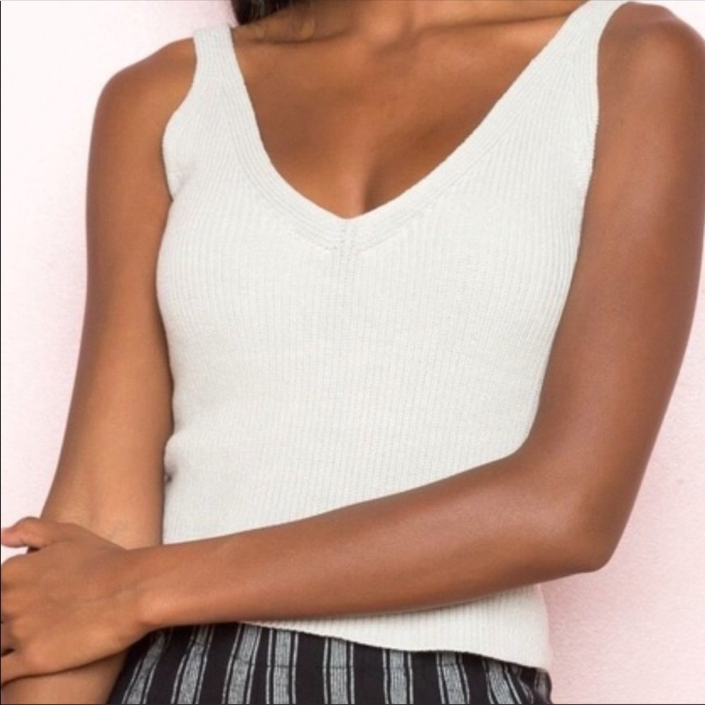 Brandy Melville White Knit Tank